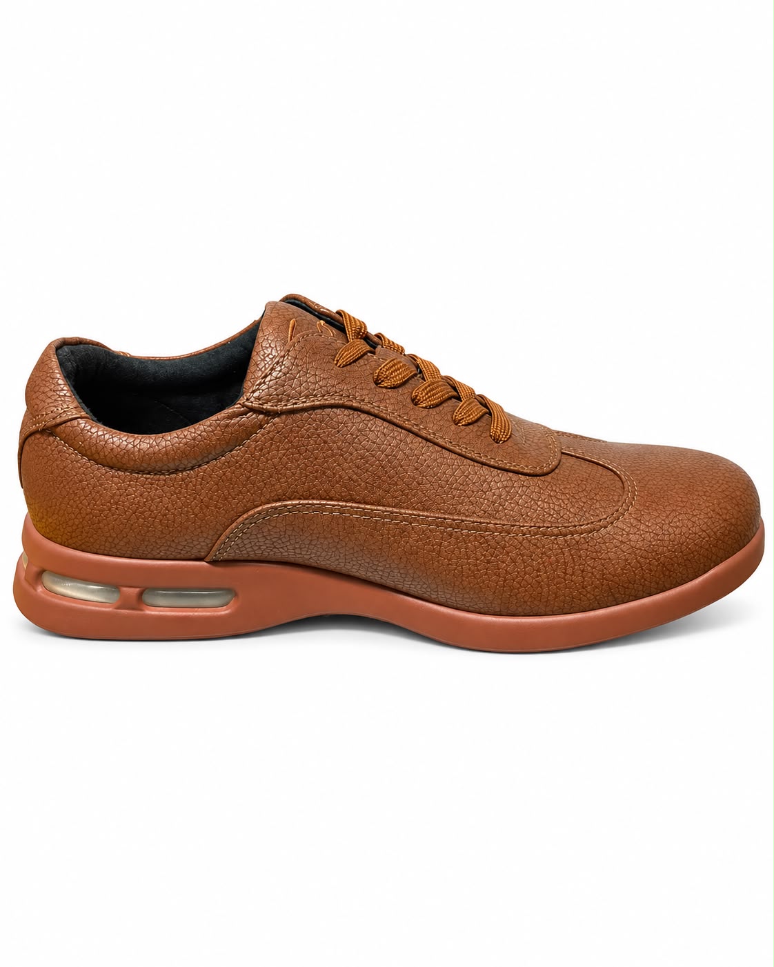 SIO PEBBLED LEATHER AIR CUSHION SNEAKERS (BRAUN)