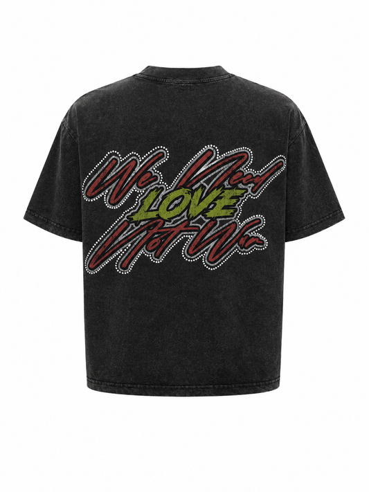 KOYA MEN'S WE NEED LOVE NOT WAR BOXY TEE