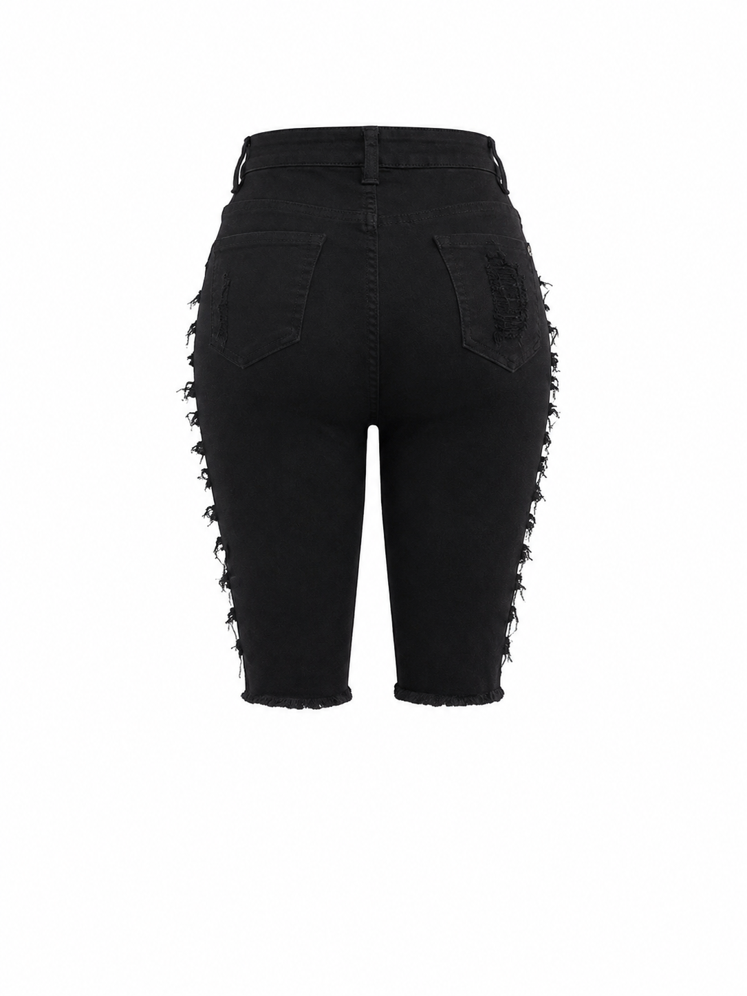 REDFOX WOMEN SEASIDE SHRED DENIM BERMUDA SHORTS