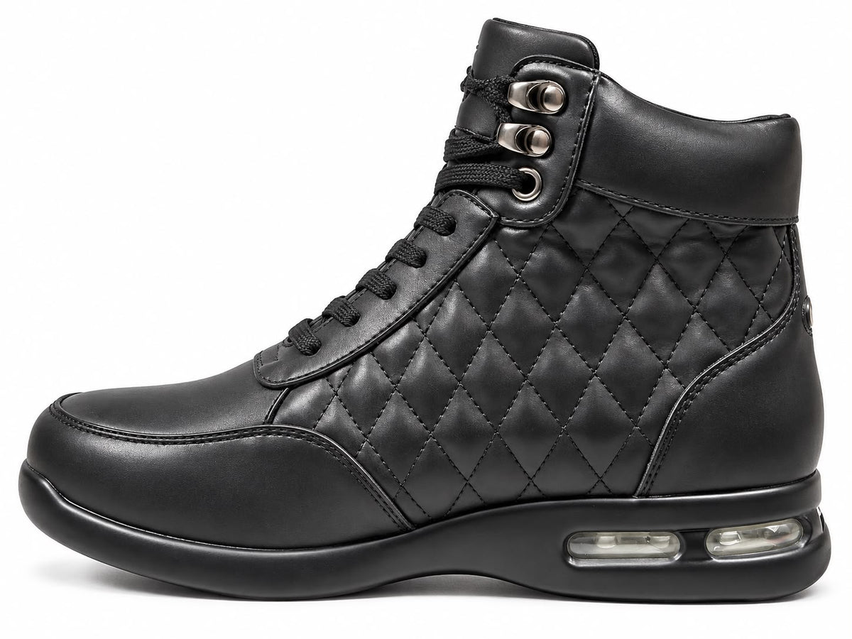 SIO DIAMOND QUILTED AIR HIGH TOP SNEACKERS (ALLESIO-000)