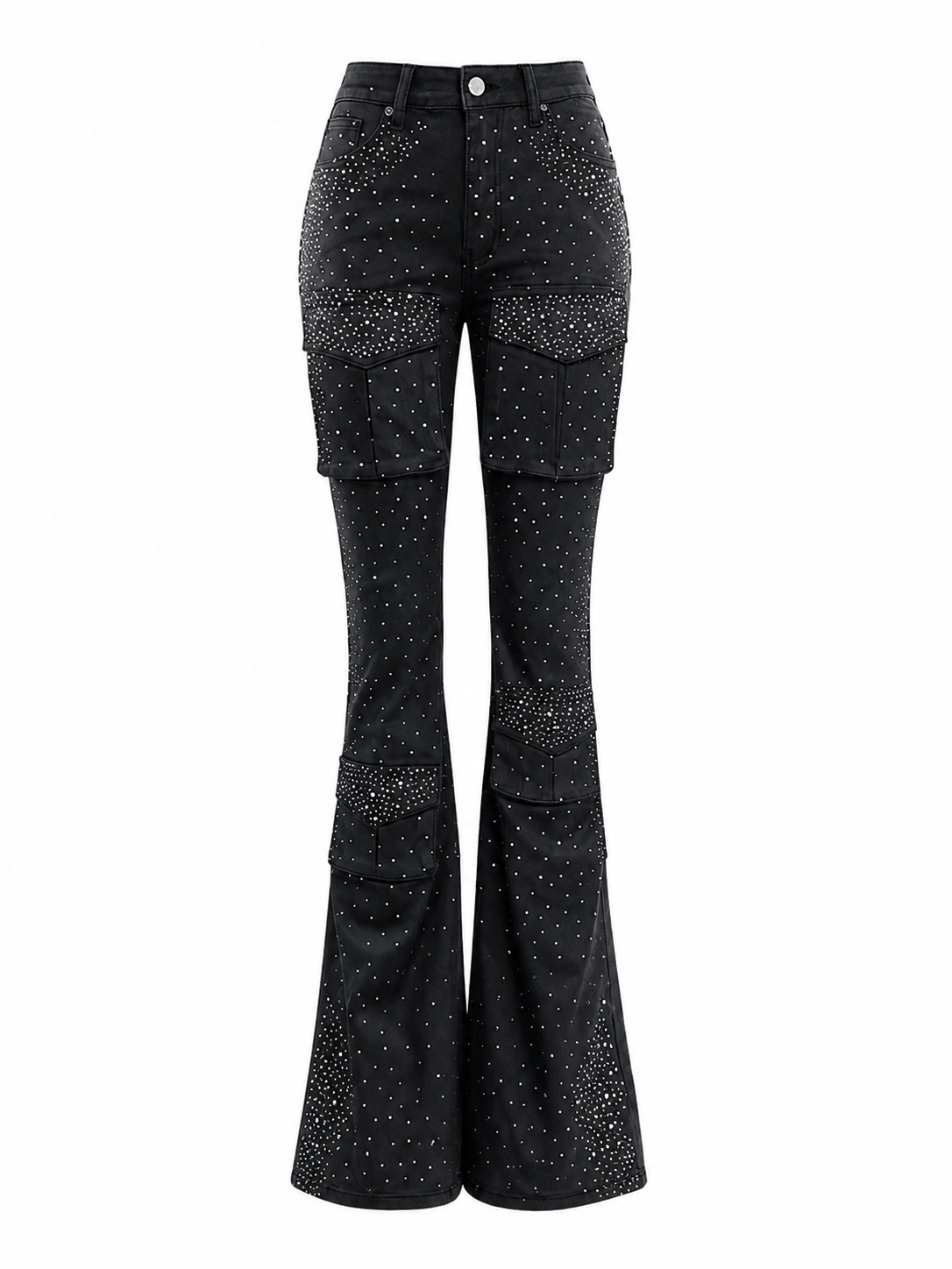 REDFOX DIAMOND PULEATHER CARGO STACKED PANTS