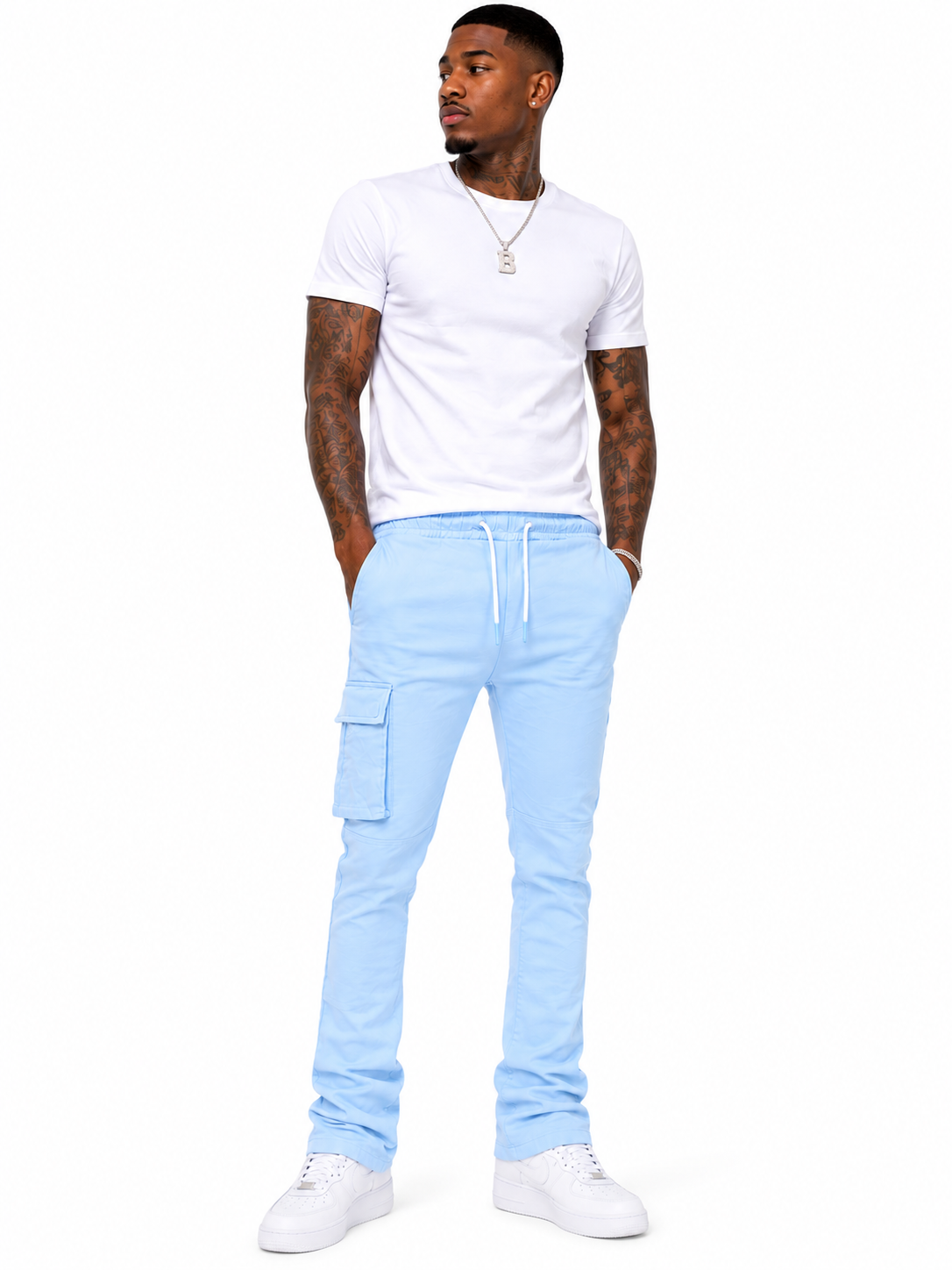 M1634 MAKOBI ADORNI STACKED NYLON PANTS