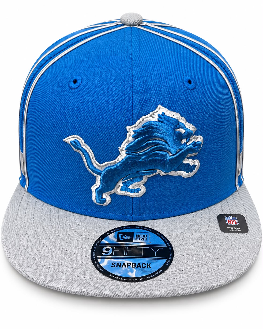 NEW ERA DETROIT LIONS GREY/BLUE 9FIFTY SNAPBACK HAT
