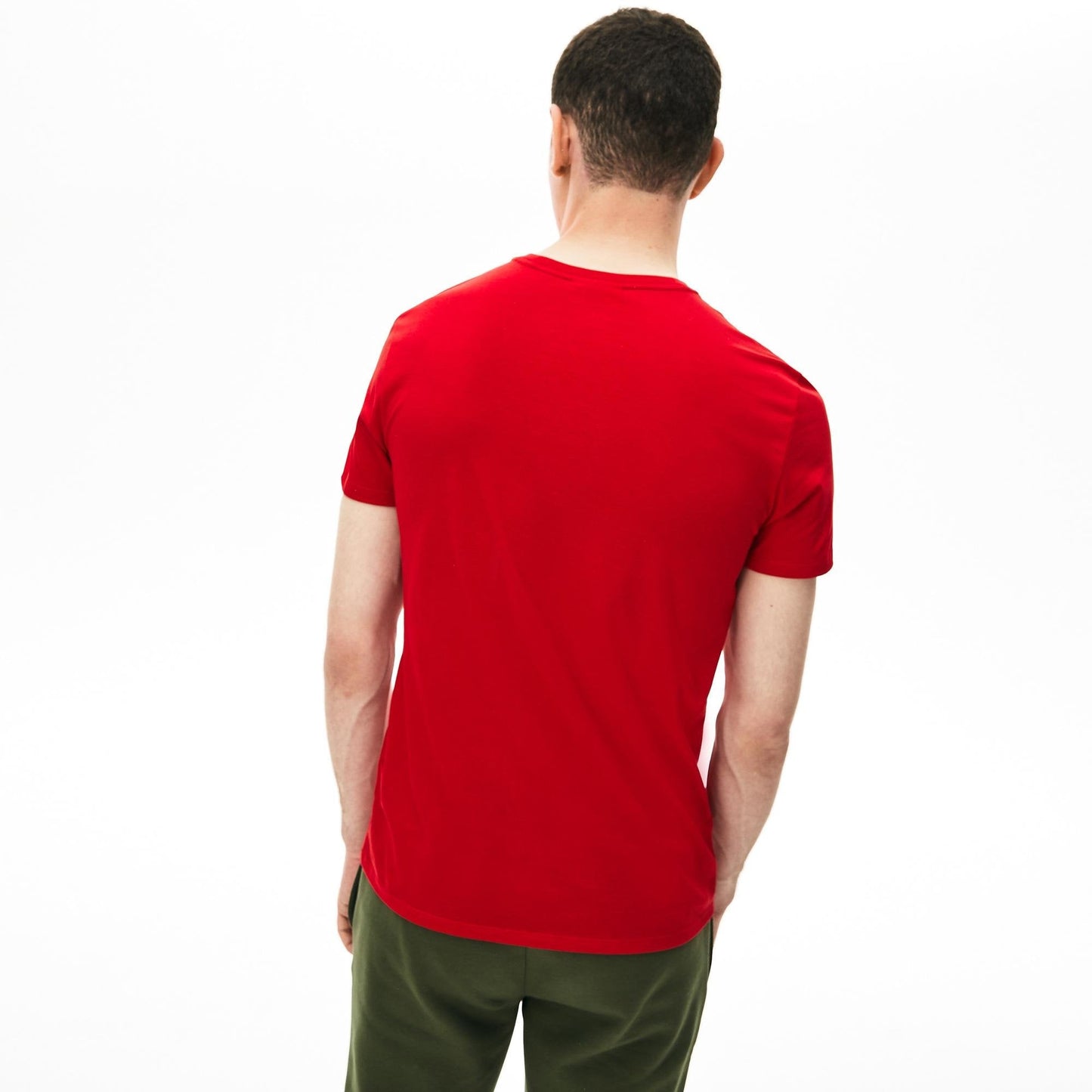 Lacoste - Pima Cotton Jersey T-Shirt, Crew Neck - Red