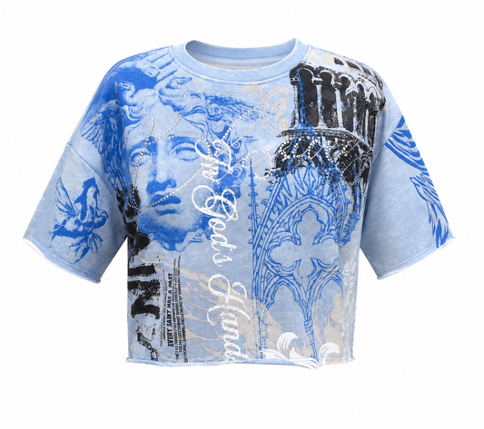 REDFOX WOMEN'S ROYAL CATHEDRAL CROP TEE