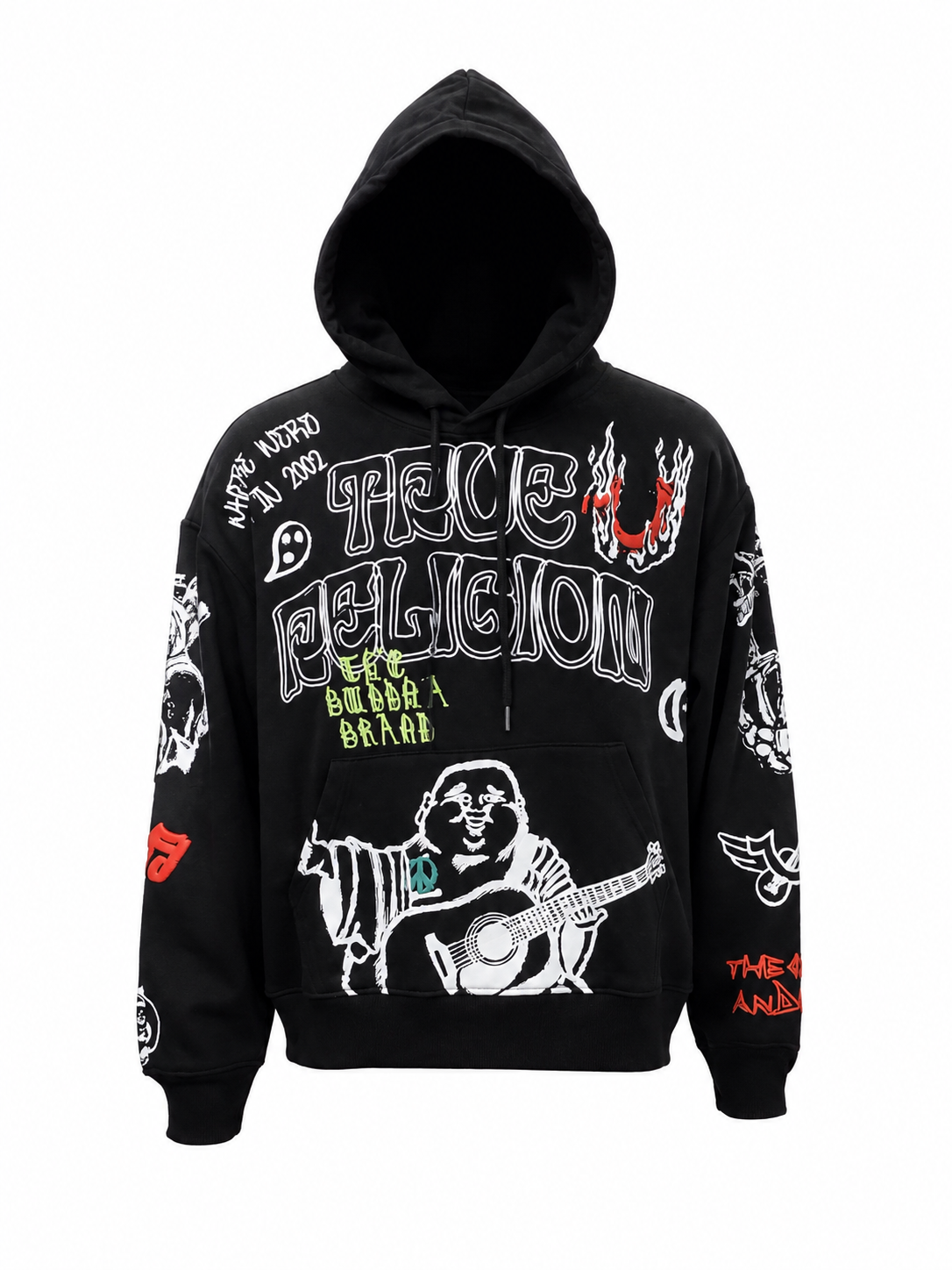 TRUE RELIGION MEN'S SKETCHED LOGO BOXY HOODIE (110334)