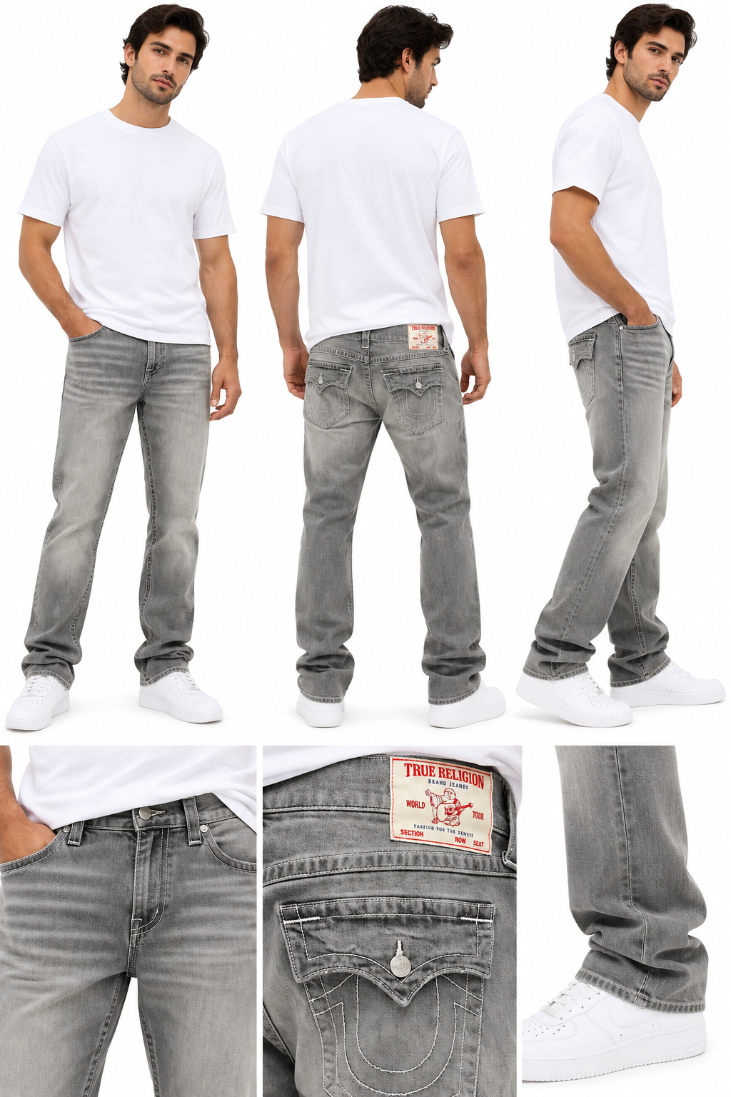 TRUE RELIGION RICKY SINGLE NEEDLE STRAIGHT JEANS (108826)
