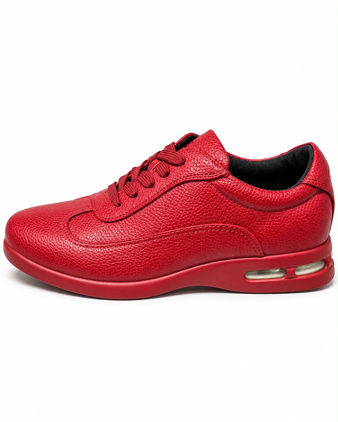 SIO PEBBLED LEATHER AIR CUSHION SNEAKERS (BRAUN)