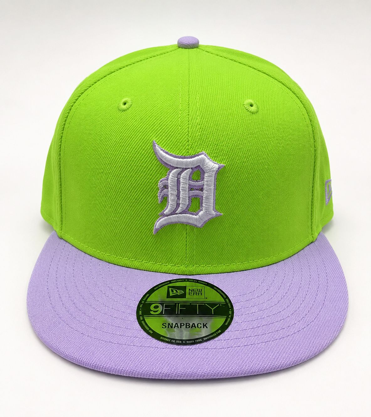 NEW ERA DETROIT TIGERS NEON YELLOW/LILAC 9FIFTY SNAPBACK CAP