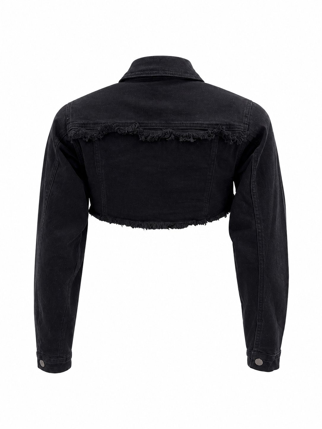 REDFOX WOMEN CROP DENIM FRAY JACKET