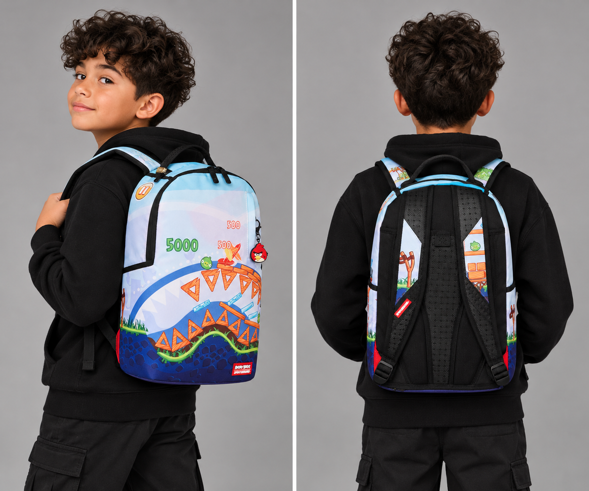 SPRAYGROUND ANGRY BRID SHARK GAME BACKPACK (B7798)