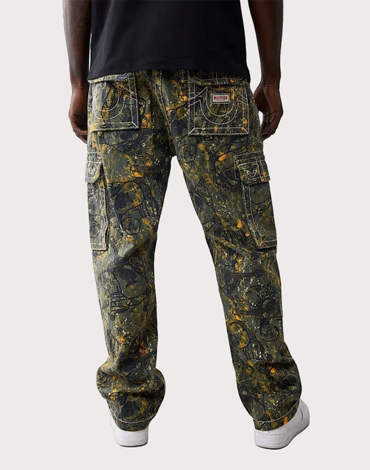 TRUE RELIGION MEN'S BUDDHA CAMO BIG T CARGO PANT (109075)