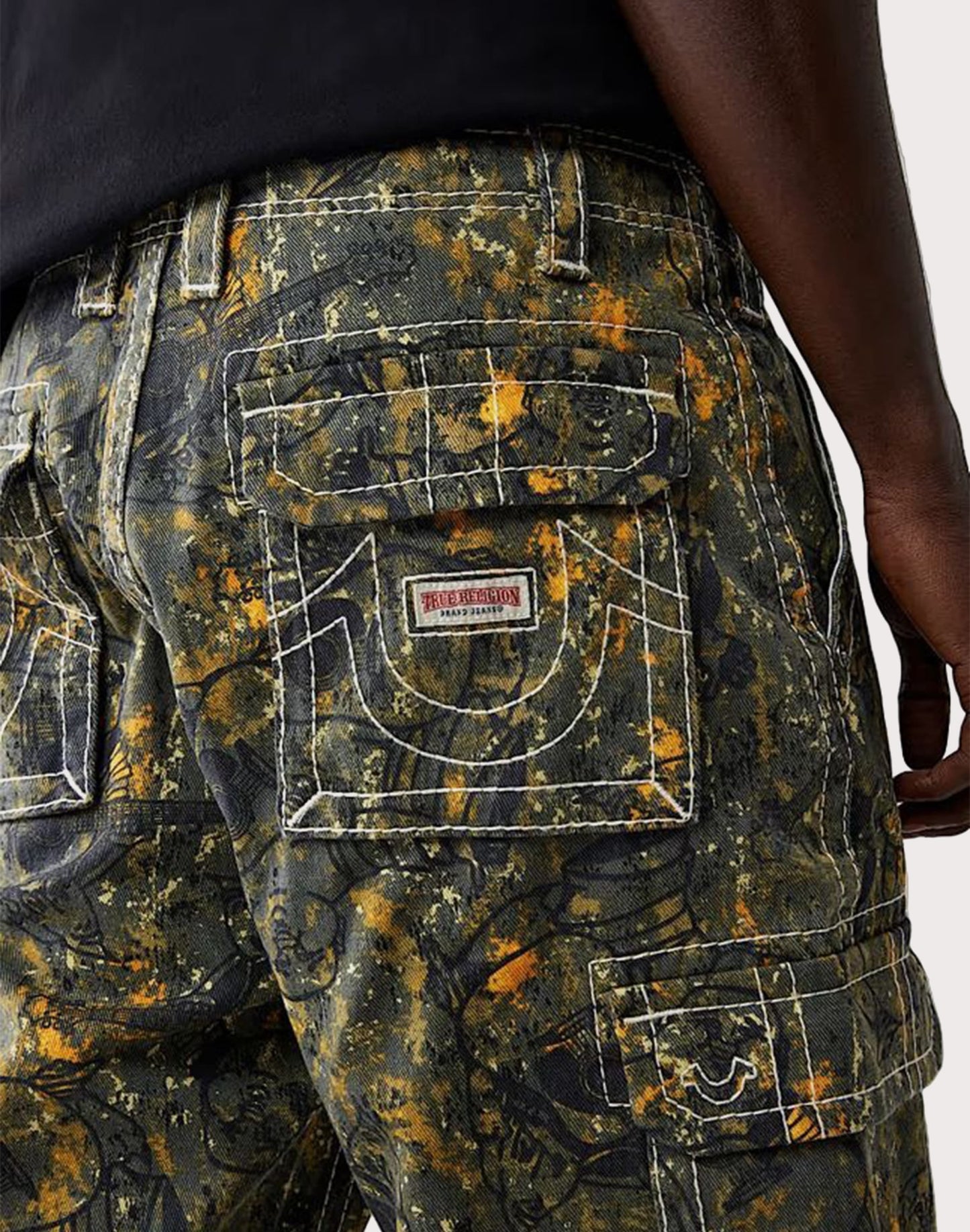 TRUE RELIGION MEN'S BUDDHA CAMO BIG T CARGO PANT (109075)