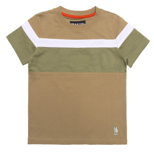 B141 Makobi Kids Monogram Tee - Khaki