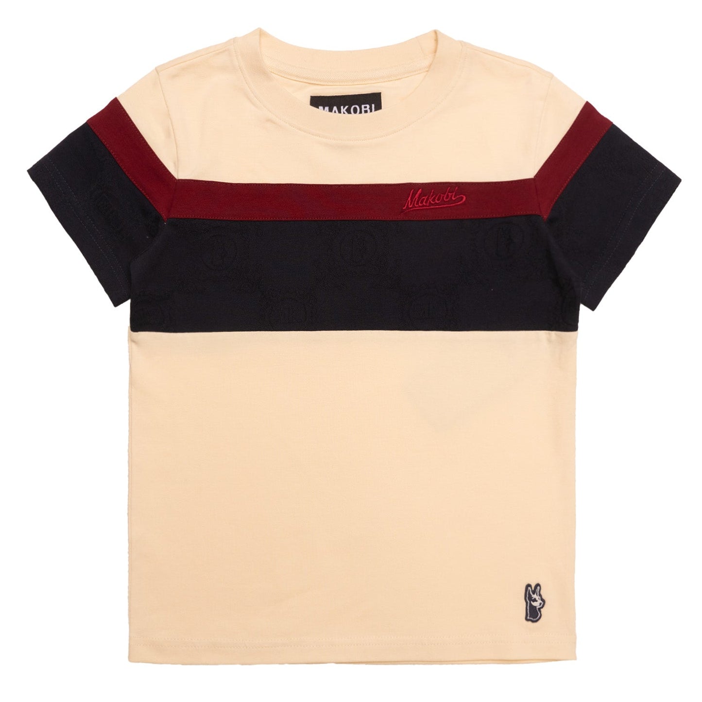 B141 Makobi Kids Monogram Tee - Natural