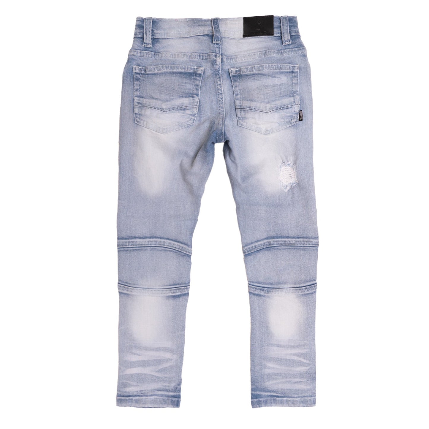 B1786 Makobi Rick Biker Kids Jeans - Light Wash