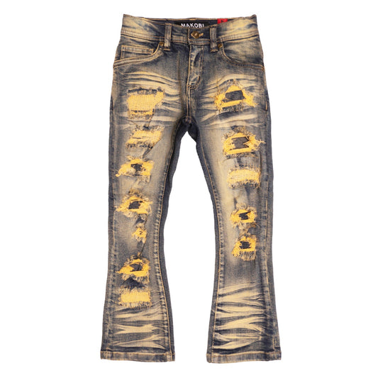 B1903 Makobi Montego Kids Jeans with Underlay - Dirt