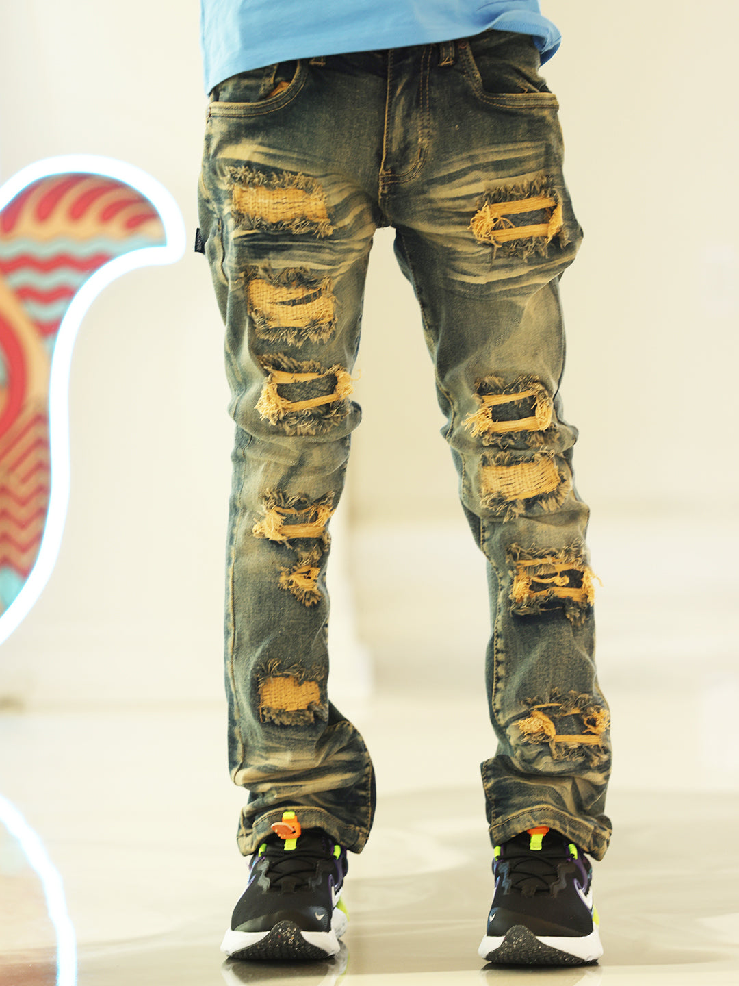 B1903 Makobi Montego Kids Jeans with Underlay - Dirt