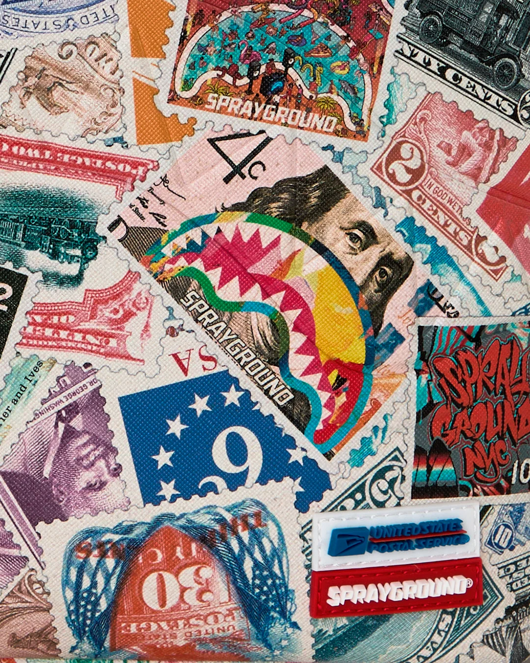 SPRAYGROUND USPS STAMP STAMPEDE DLXSV BACKPACK (B9295)