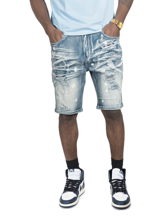 MAKOBI Amato Denim Shorts -LIGHT WASH- (M607)