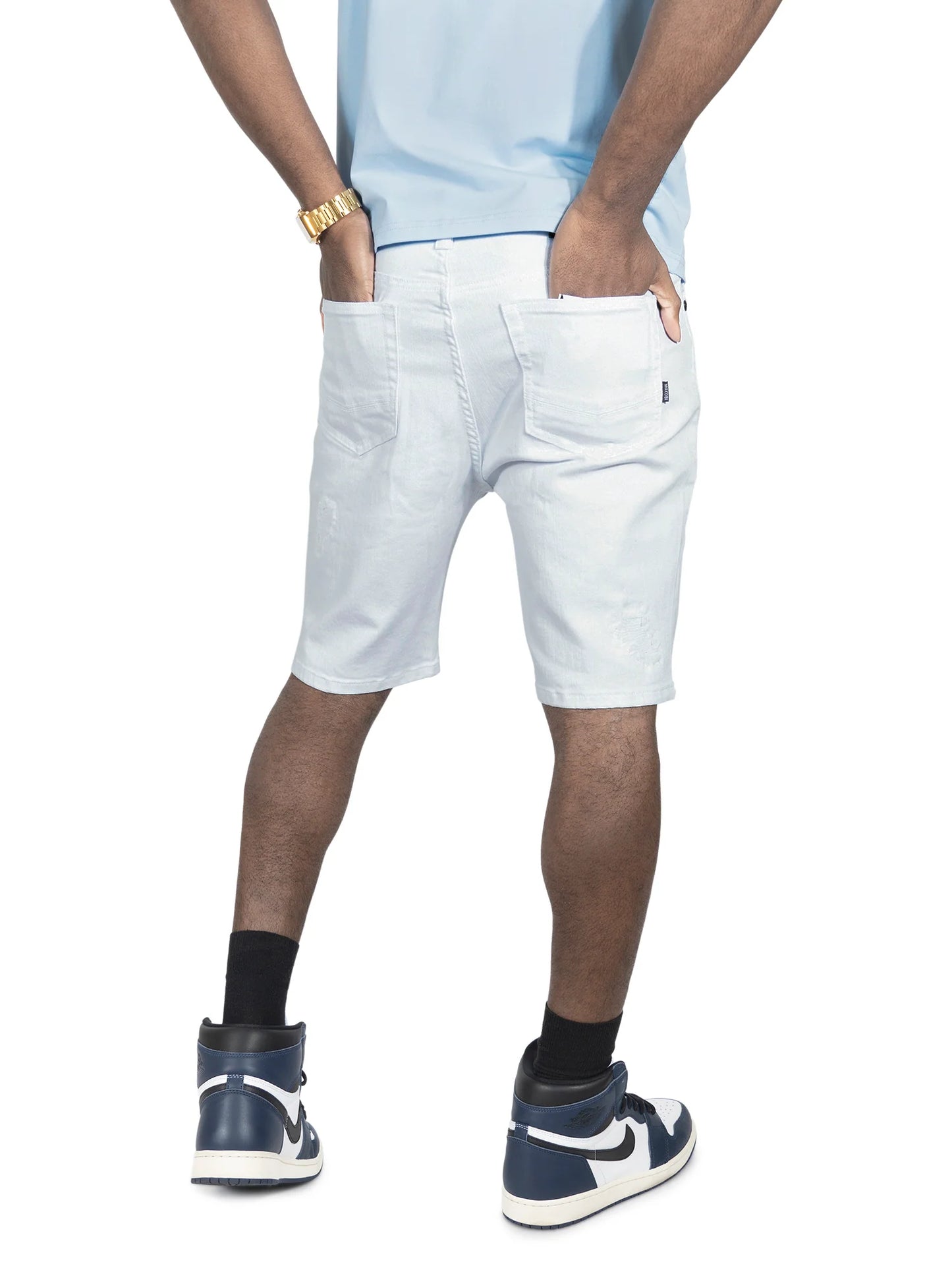 MAKOBI Amato Denim Shorts -WHITE- (M607)