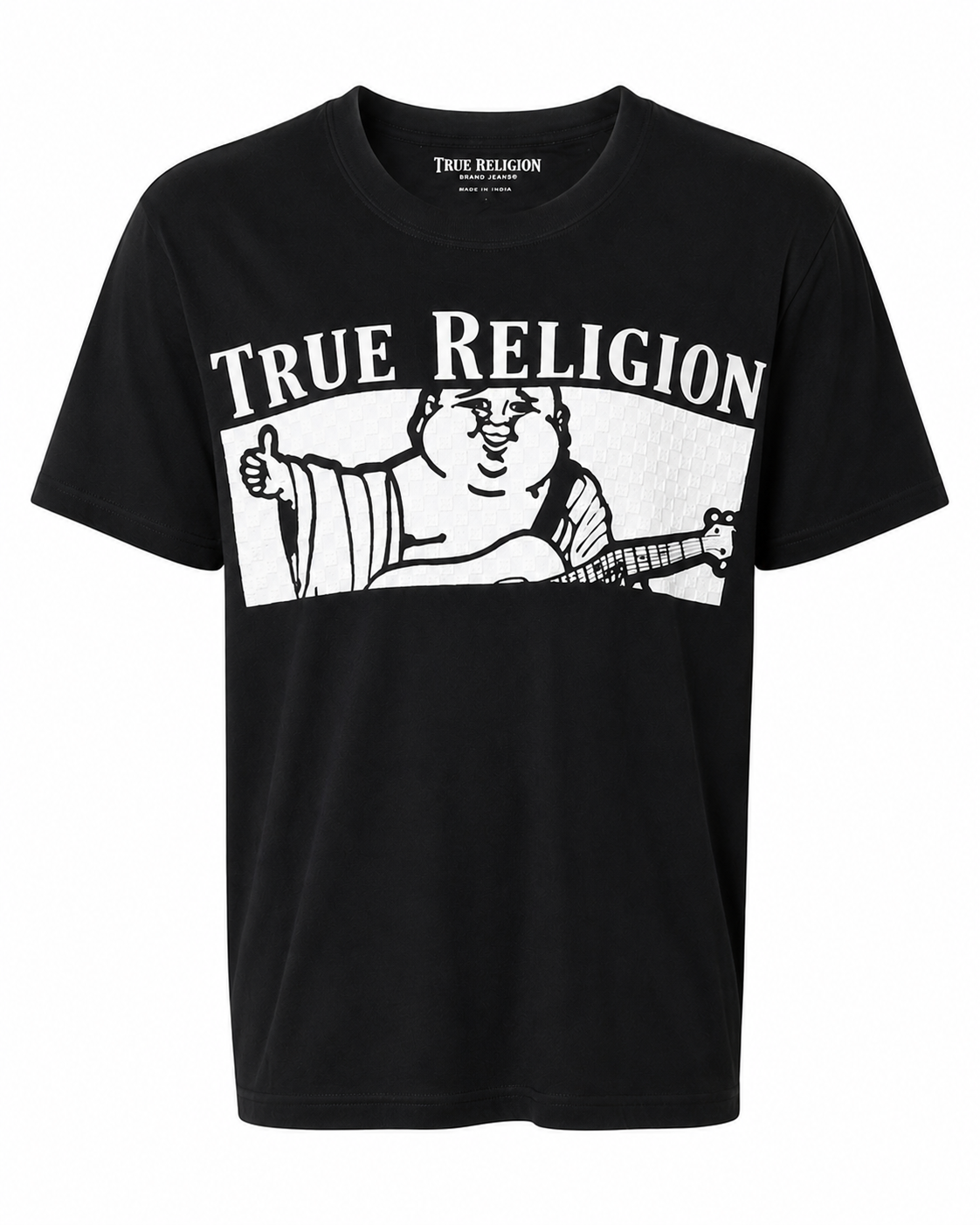 TRUE RELIGION MEN'S CHECKERED BUDDHA TEE (110316)