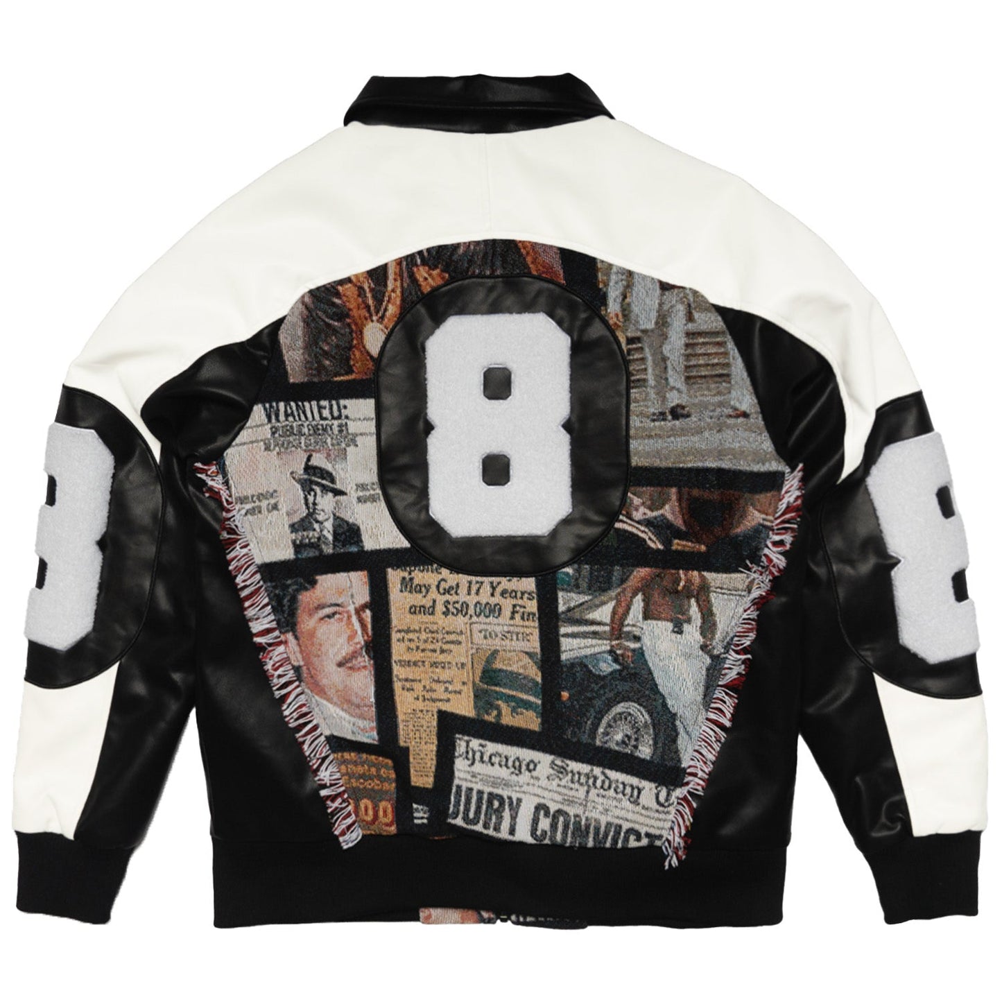 Frost F1028 Narco 8 Ball Varsity Jacket - Black
