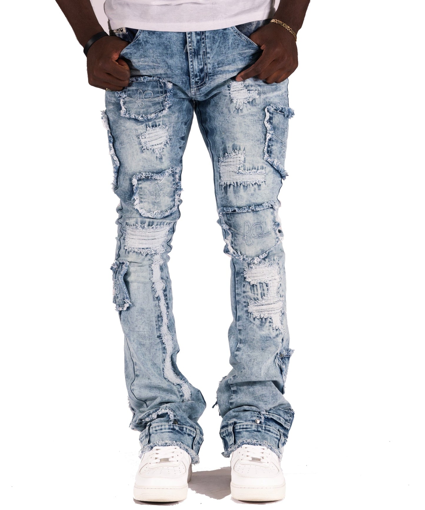 Frost F1721 Rackade Stacked Jeans - Light Wash