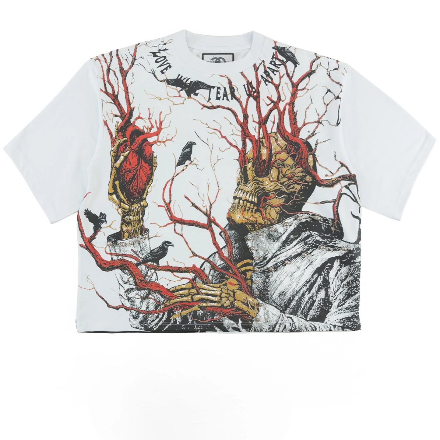 Frost - F179 Heartless Cropped Tee - White