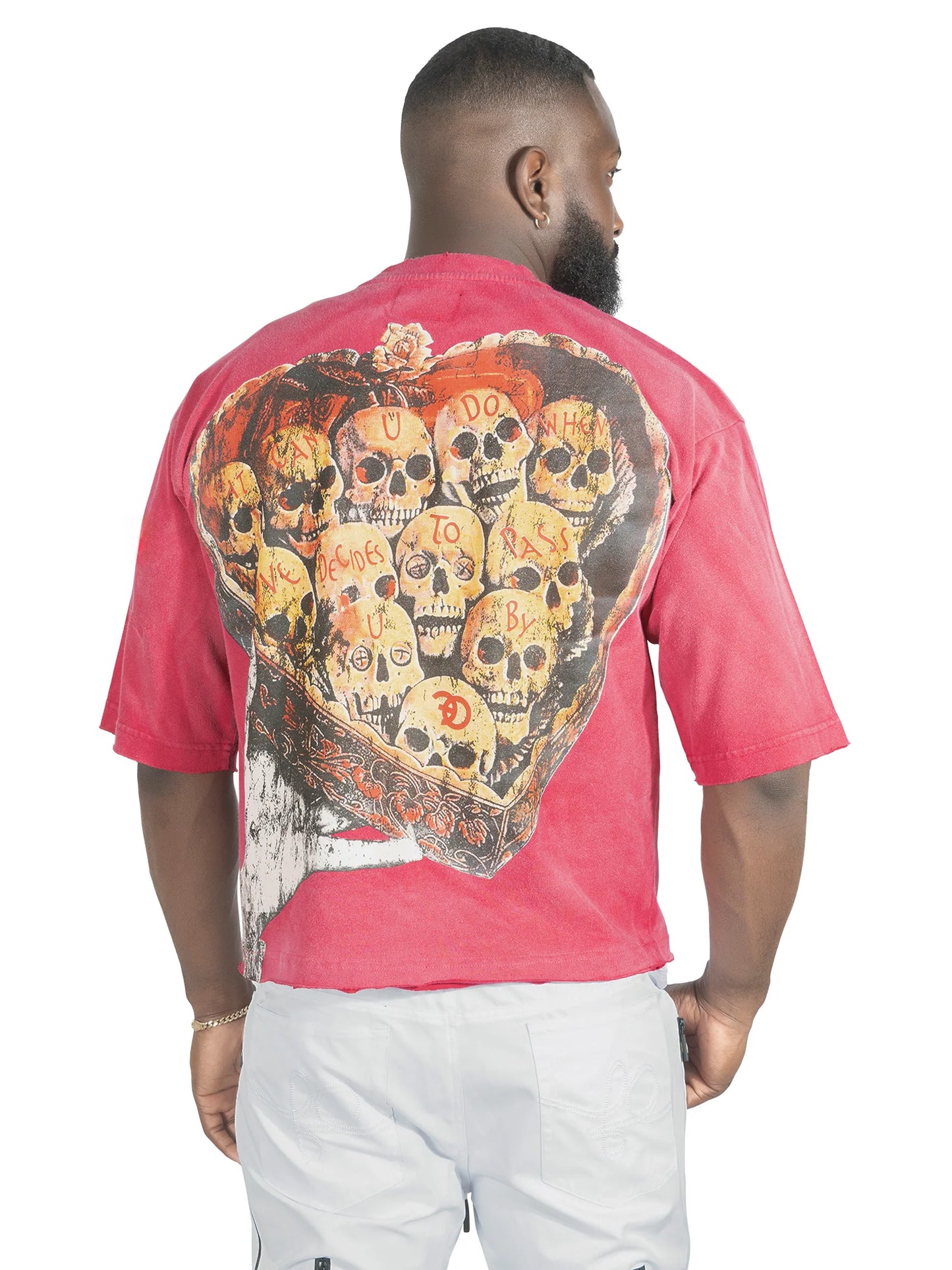 Frost - F182 Hopeless Romantic Cropped Tee - Fuchsia Red