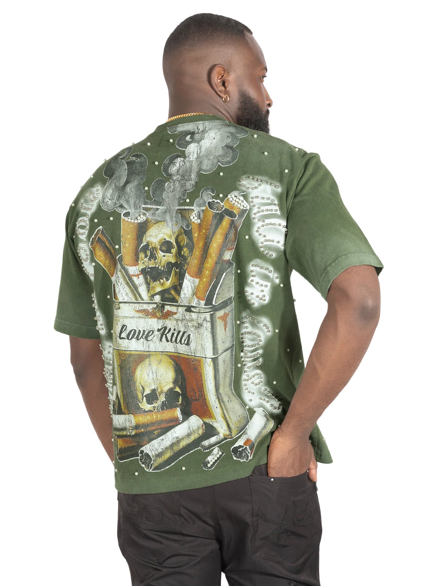 F189 Love Kills Tee 25' - Olive