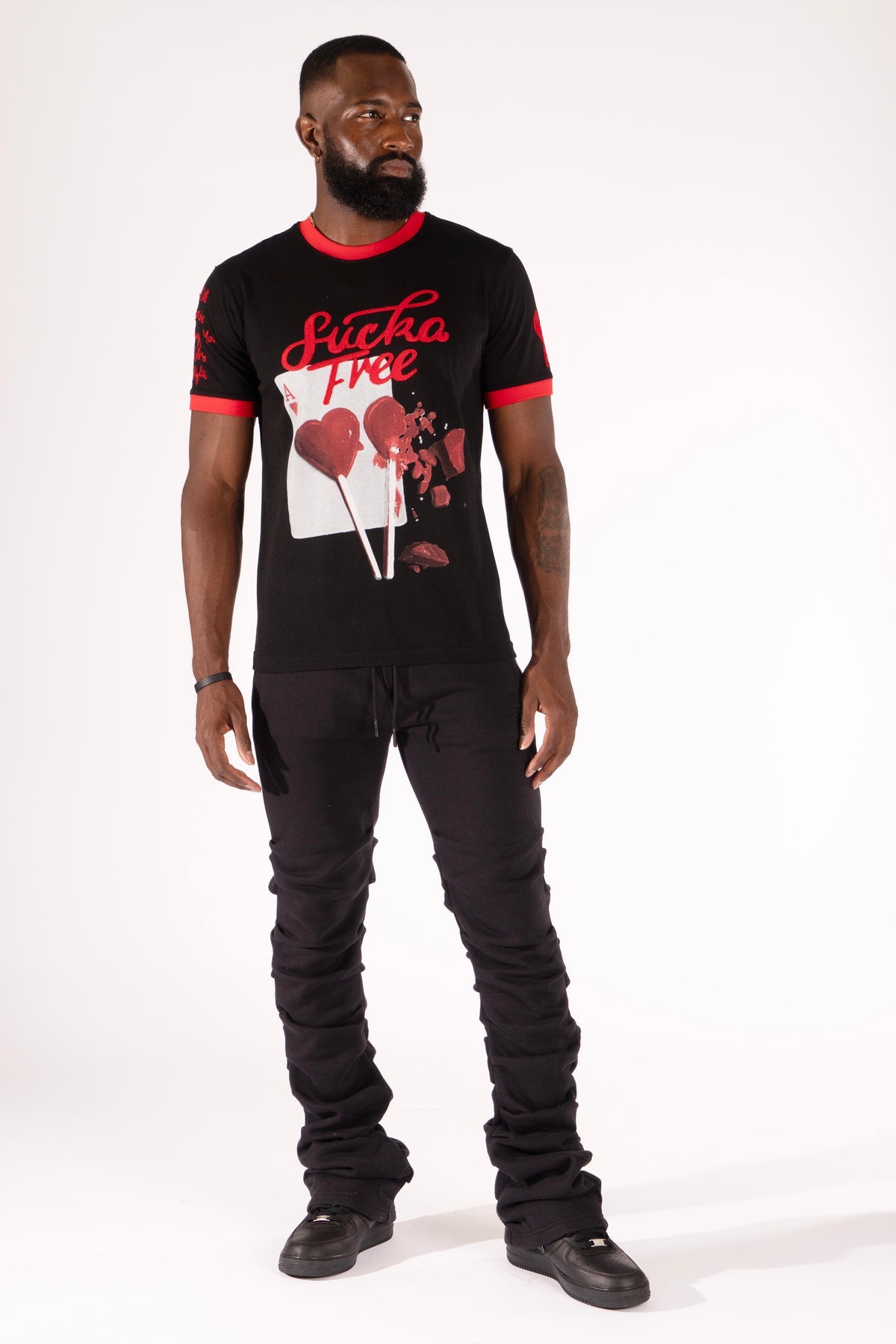 Frost F6220 Malik Stacked Sweatpants - Black