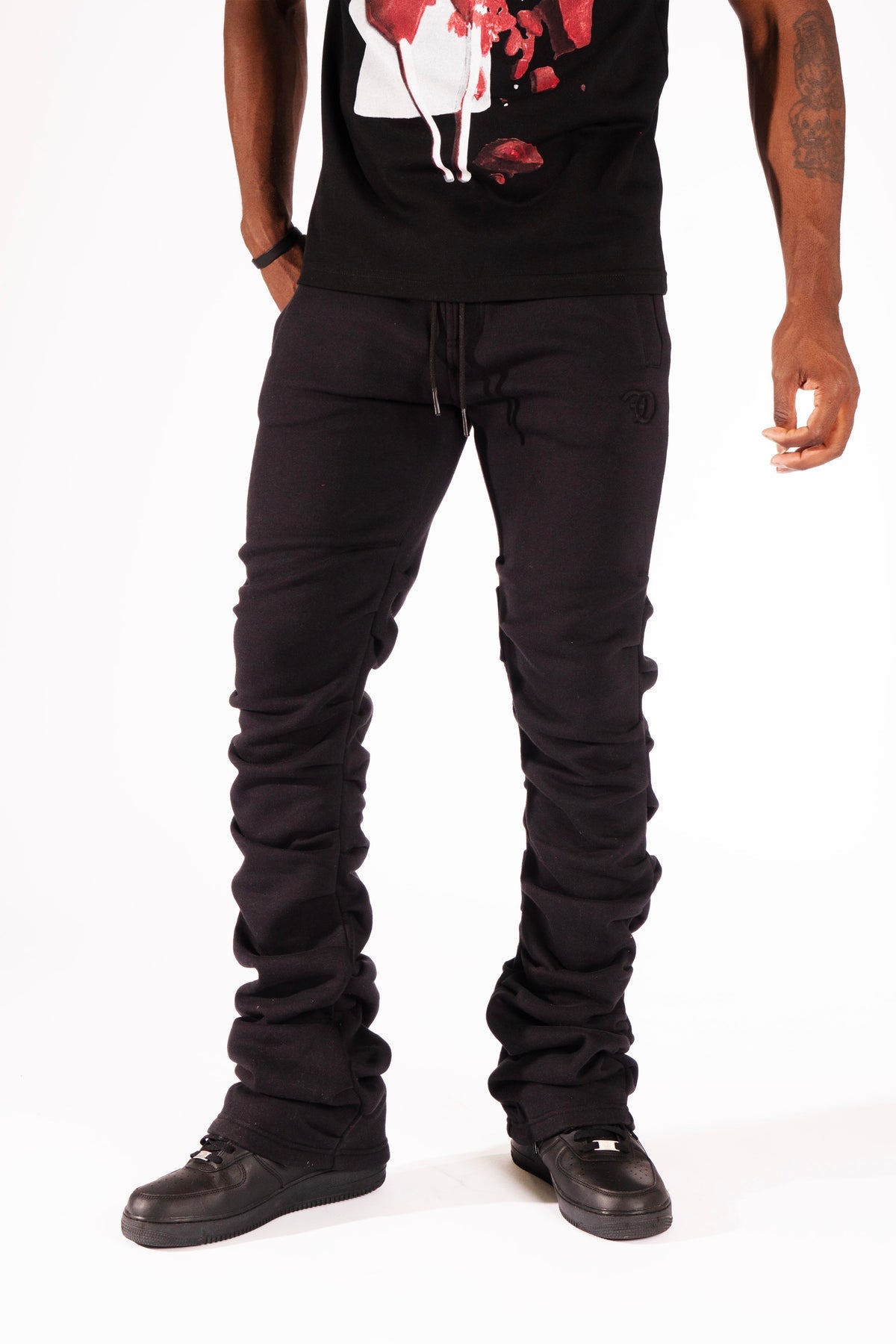 Frost F6220 Malik Stacked Sweatpants - Black