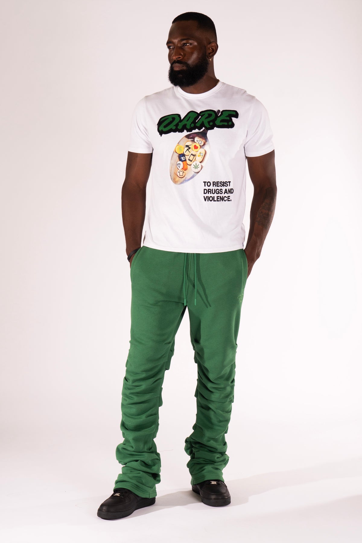 Frost F6220 Malik Stacked Sweatpants - Green