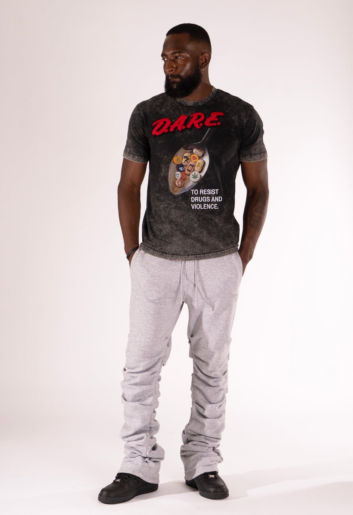 Frost F6220 Malik Stacked Sweatpants - Gray