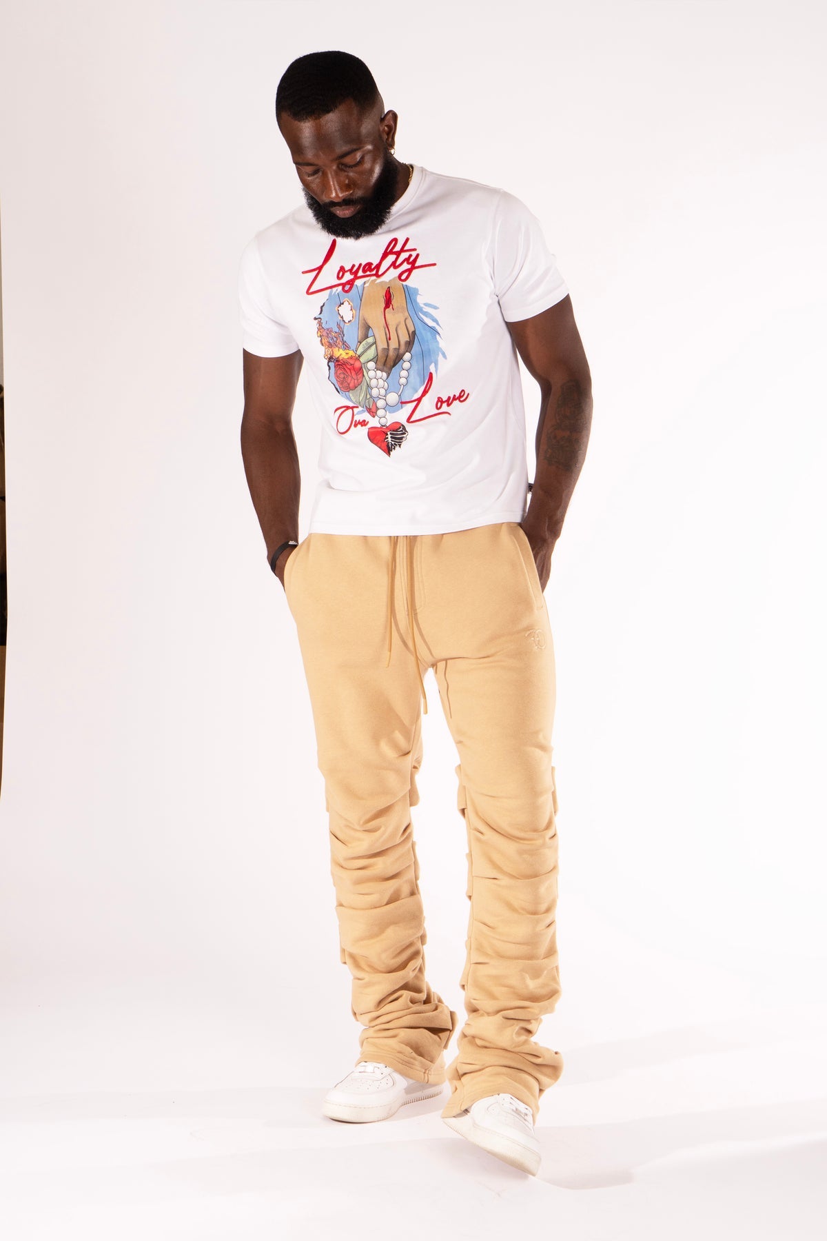 Frost F6220 Malik Stacked Sweatpants - Khaki