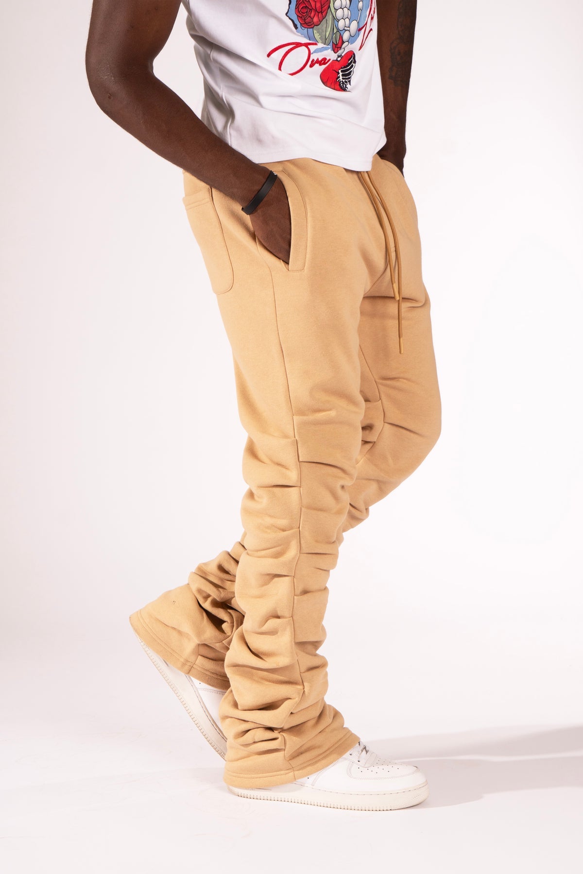 Frost F6220 Malik Stacked Sweatpants - Khaki
