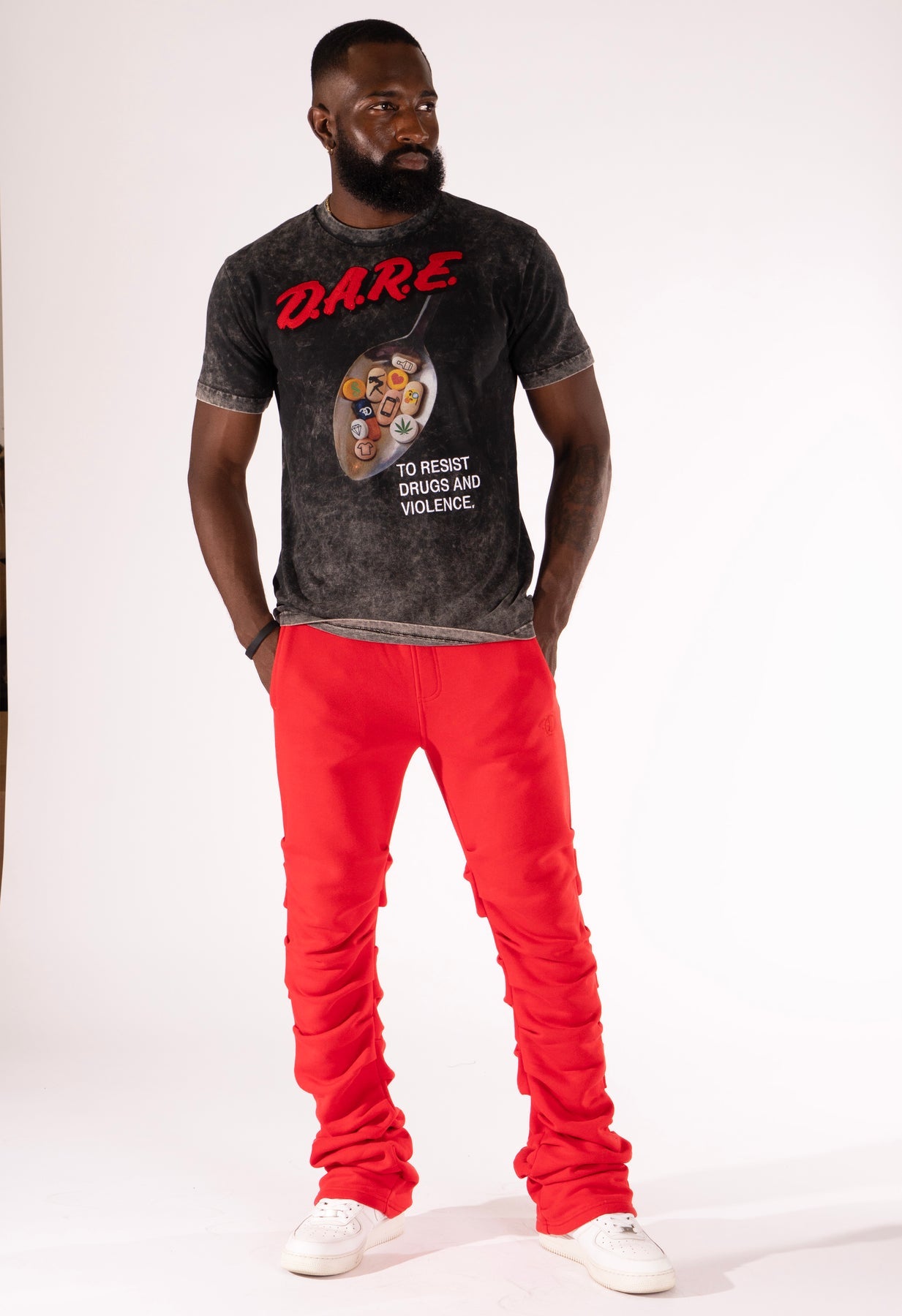 Frost F6220 Malik Stacked Sweatpants - Red
