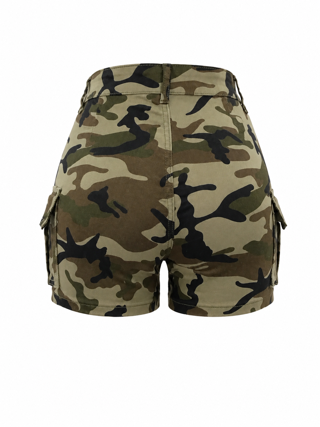 SHARP TRADING WOMEN CAMO CARGO SHORTS