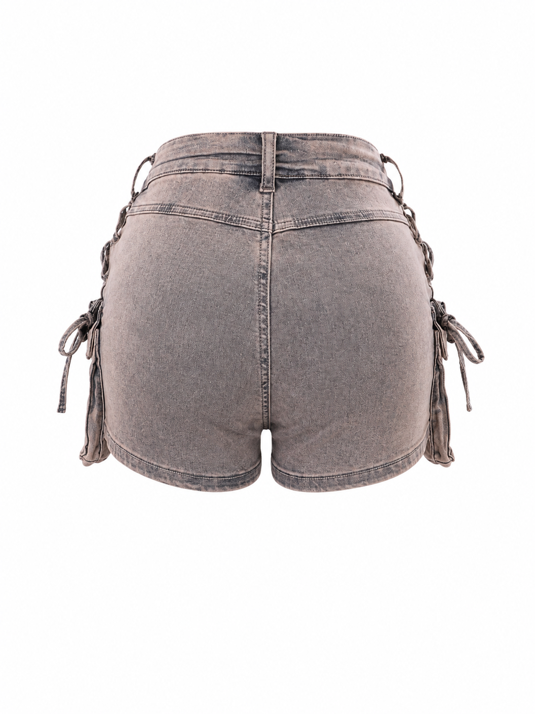 REDFOX WOMEN LACED UP CARGO DENIM SHORTS