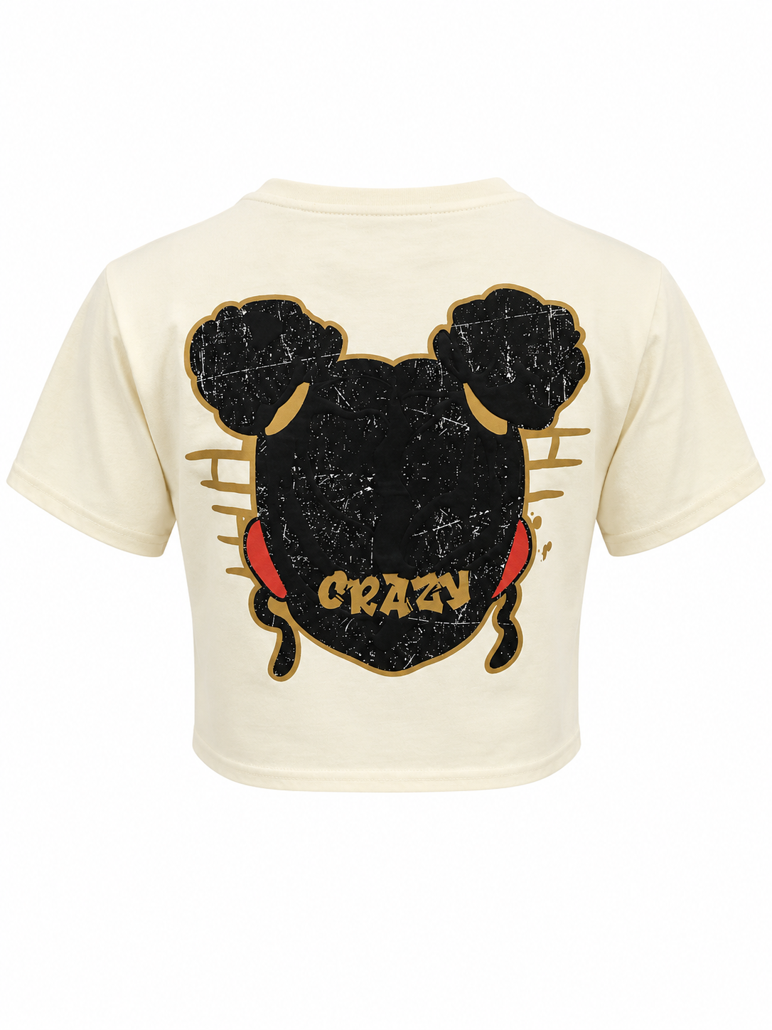 REDFOX WOMEN'S "CRAZY GIRL" CROP TEE