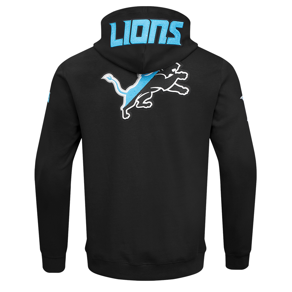 PRO STANDARD DETROIT LIONS SPLIT LOGO M DK FZ PO HOODIE,BLK