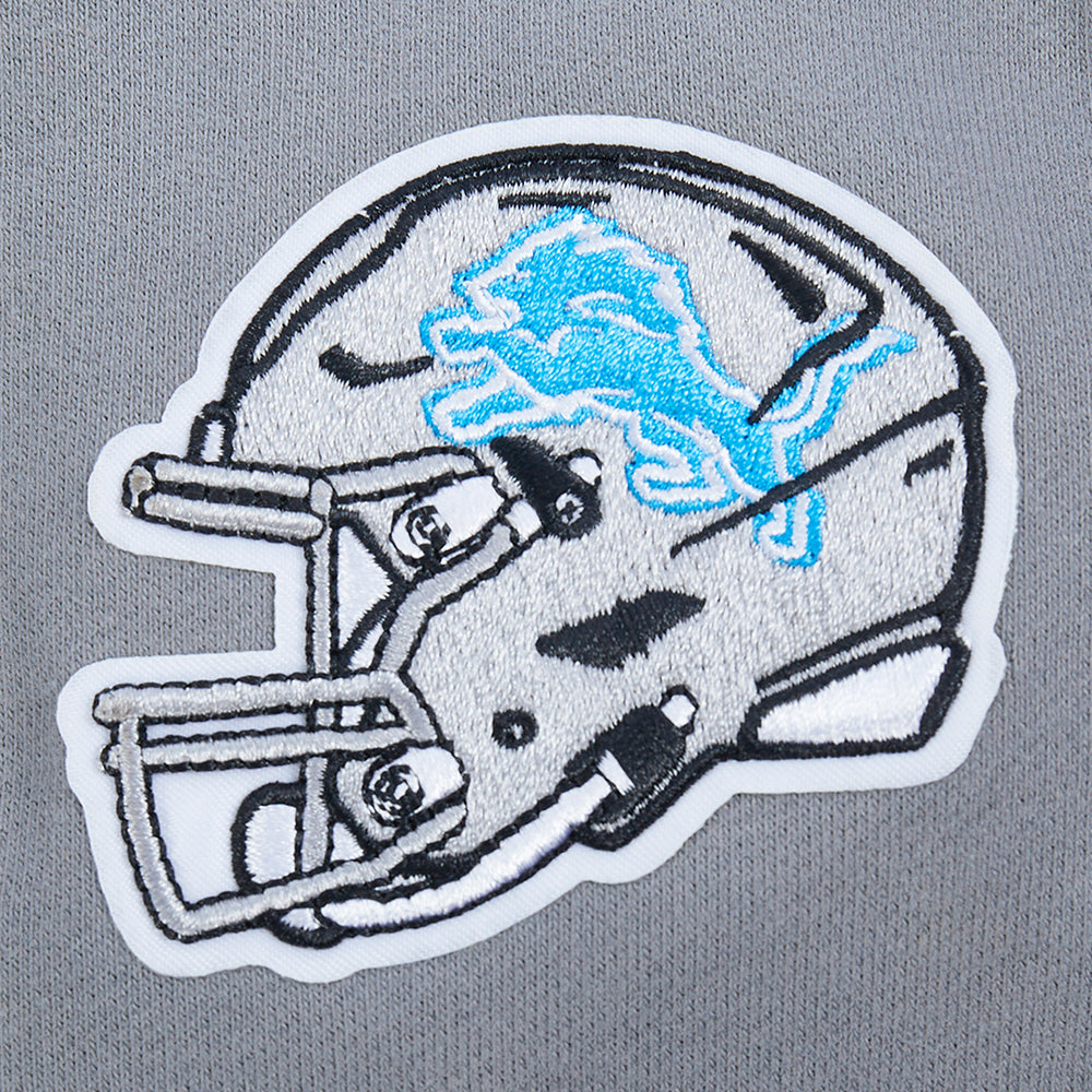 PRO STANDARD DETROIT LION CLASSIC FLC CB PO HOODIE, GRAY/WHITE
