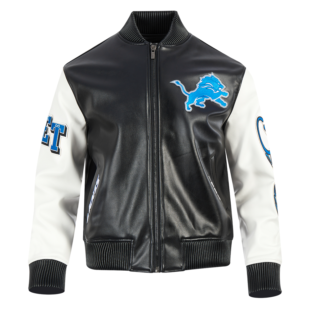 PRO STANDARD DETROIT LIONS CITY SIGNATURE M LEATHER VARSITY JACKET (FDL6410557)