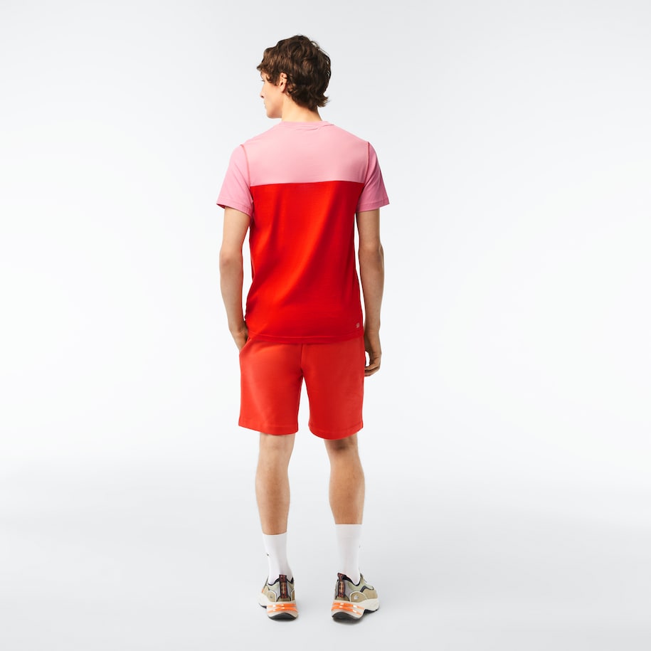 Lacoste - Organic Brushed Cotton Fleece Shorts - Orange