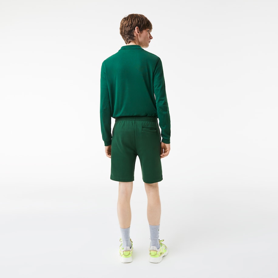 Lacoste - Organic Brushed Cotton Fleece Shorts - Green