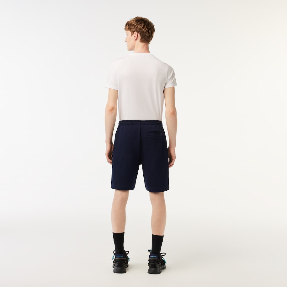 Lacoste - Organic Brushed Cotton Fleece Shorts - Navy