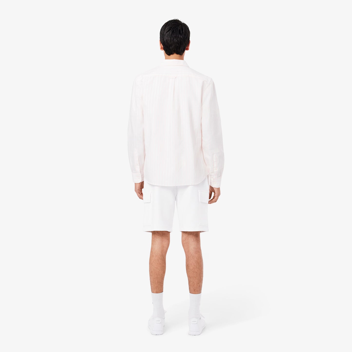 LACOSTE Men's Cotton Fleece Cargo Shorts Men-White-GH9743-51