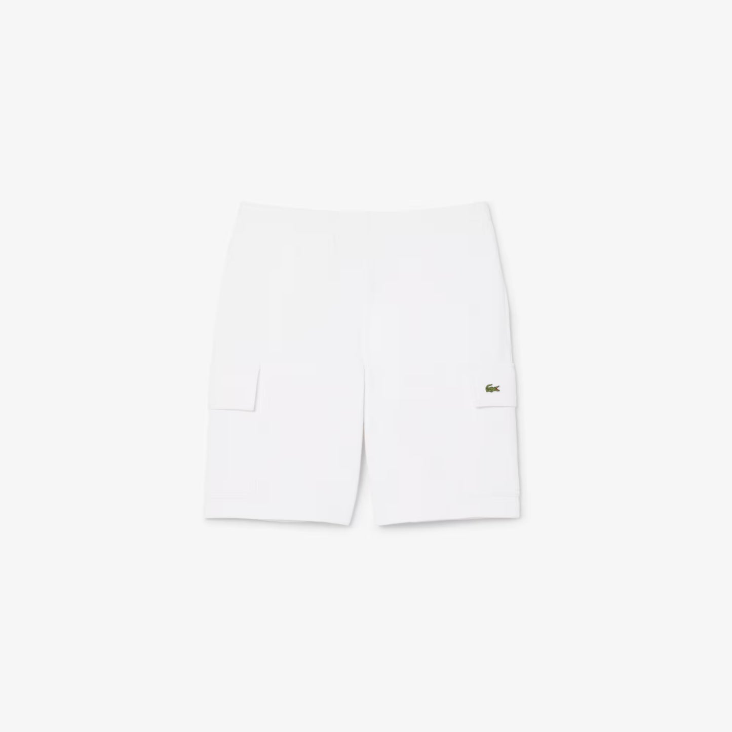 LACOSTE Men's Cotton Fleece Cargo Shorts Men-White-GH9743-51