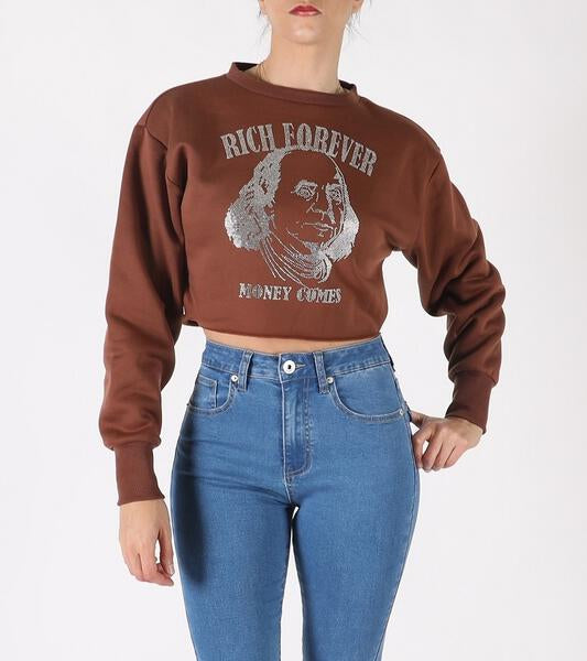 RED FOX RICH FOREVER FLEECE TOP-(HD120)